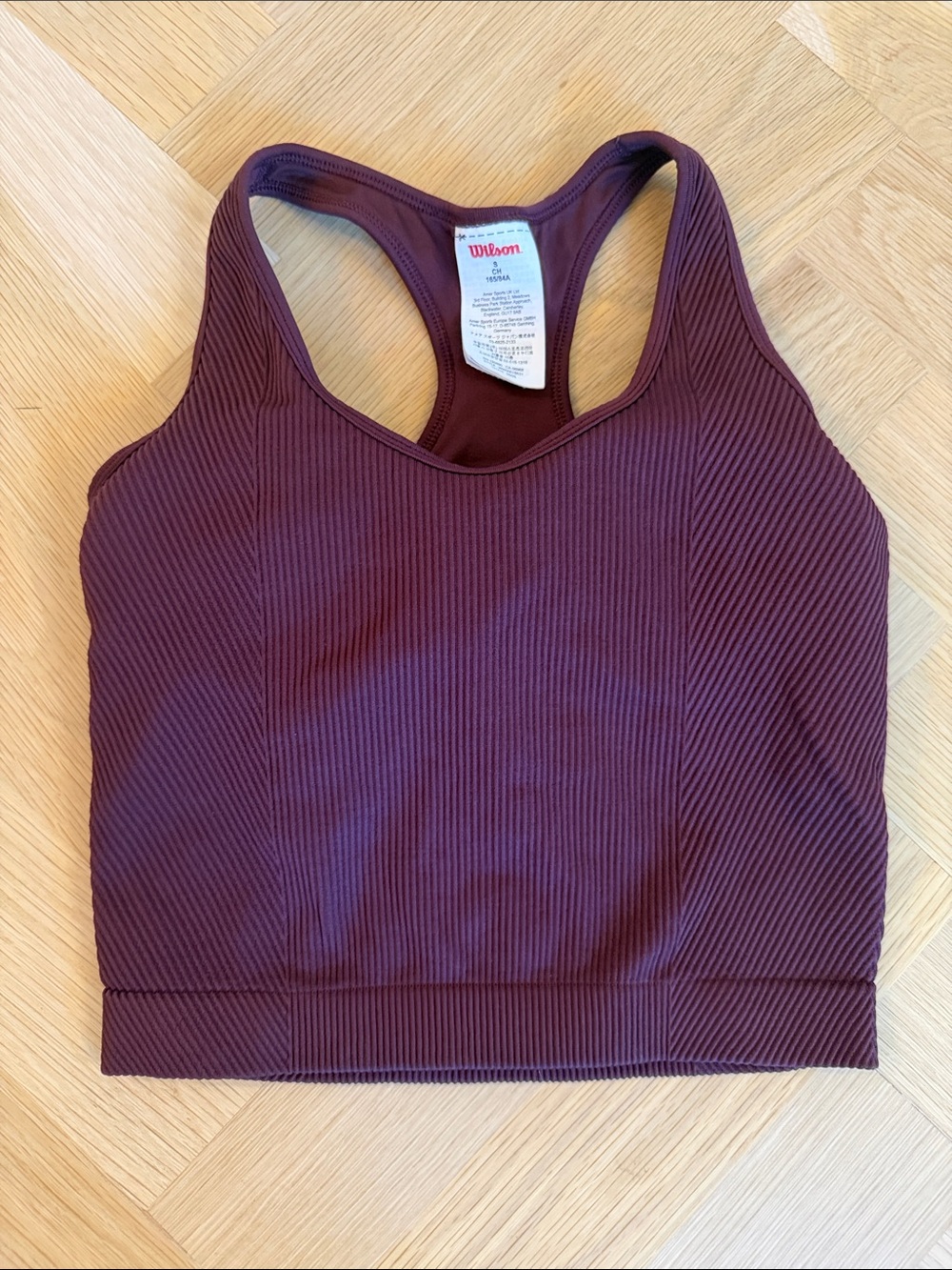 Wilson Ribbed Racerback Sports Bra - Plum